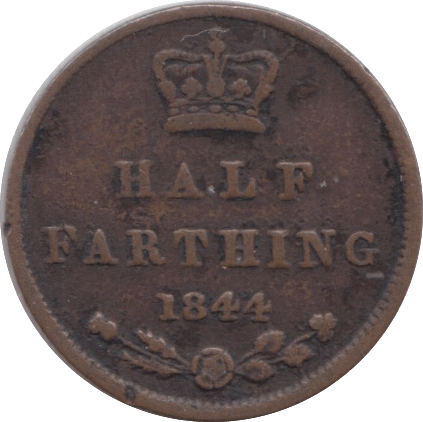 1844 HALF FARTHING ( FINE ) 6 - Half Farthing - Cambridgeshire Coins