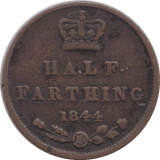 1844 HALF FARTHING ( FINE ) 6 - Half Farthing - Cambridgeshire Coins