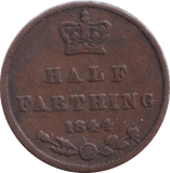 1844 HALF FARTHING ( FINE ) - Half Farthing - Cambridgeshire Coins