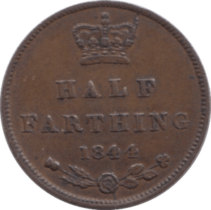 1844 HALF FARTHING ( FINE ) - Half Farthing - Cambridgeshire Coins