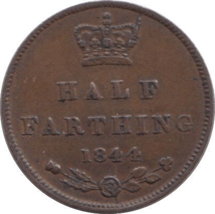 1844 HALF FARTHING ( FINE ) - Half Farthing - Cambridgeshire Coins