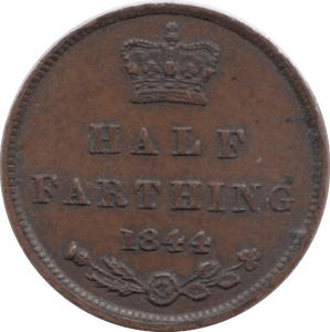 1844 HALF FARTHING ( GVF ) 9 - Half Farthing - Cambridgeshire Coins