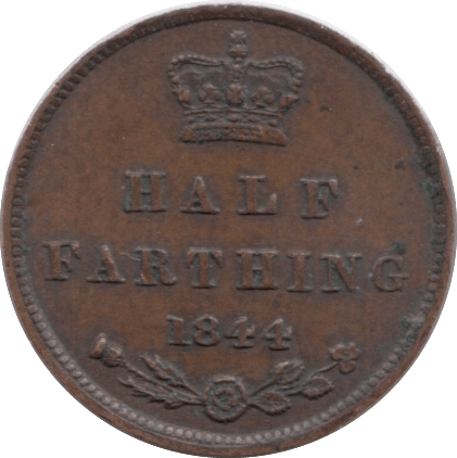 1844 HALF FARTHING ( GVF ) 9 - Half Farthing - Cambridgeshire Coins