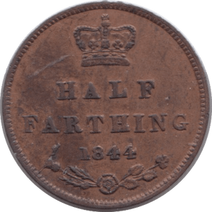 1844 HALF FARTHING ( GVF ) - Half Farthing - Cambridgeshire Coins