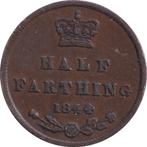 1844 HALF FARTHING ( GVF ) - Half Farthing - Cambridgeshire Coins