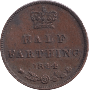 1844 HALF FARTHING ( GVF ) - Half Farthing - Cambridgeshire Coins