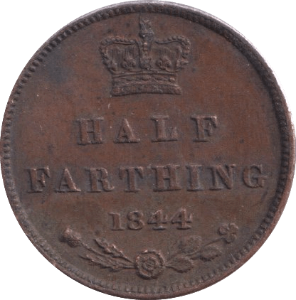 1844 HALF FARTHING ( GVF ) - Half Farthing - Cambridgeshire Coins