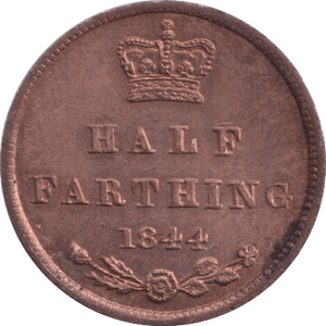 1844 HALF FARTHING ( UNC ) 1 - Half Farthing - Cambridgeshire Coins