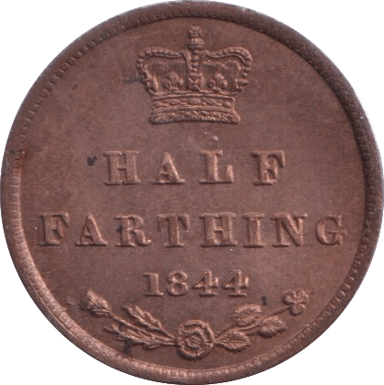 1844 HALF FARTHING ( UNC ) 2 - Half Farthing - Cambridgeshire Coins