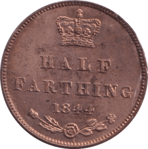 1844 HALF FARTHING ( UNC ) 3 - Half Farthing - Cambridgeshire Coins