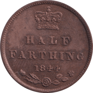 1844 HALF FARTHING ( UNC ) 4 - Half Farthing - Cambridgeshire Coins