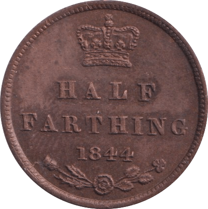 1844 HALF FARTHING ( UNC ) 4 - Half Farthing - Cambridgeshire Coins