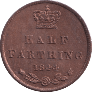 1844 HALF FARTHING ( UNC ) 8 - Half Farthing - Cambridgeshire Coins