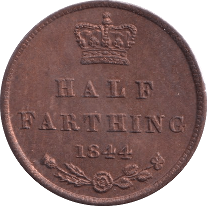 1844 HALF FARTHING ( UNC ) 8 - Half Farthing - Cambridgeshire Coins