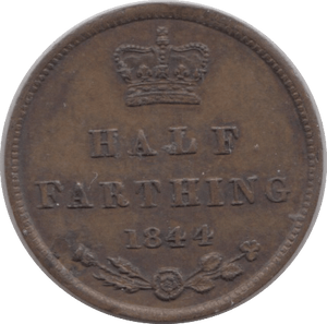 1844 HALF FARTHING ( UNC ) - Cambridgeshire Coins