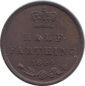 1844 HALF FARTHING ( UNC ) - Half Farthing - Cambridgeshire Coins