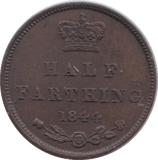 1844 HALF FARTHING ( UNC ) - Half Farthing - Cambridgeshire Coins