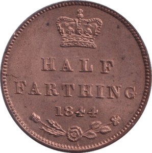 1844 HALF FARTHING ( UNC ) - Half Farthing - Cambridgeshire Coins