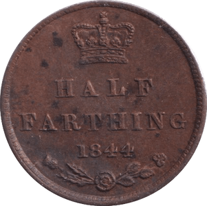 1844 HALF FARTHING ( UNC ) - Half Farthing - Cambridgeshire Coins