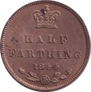 1844 HALF FARTHING ( UNC ) - Half Farthing - Cambridgeshire Coins