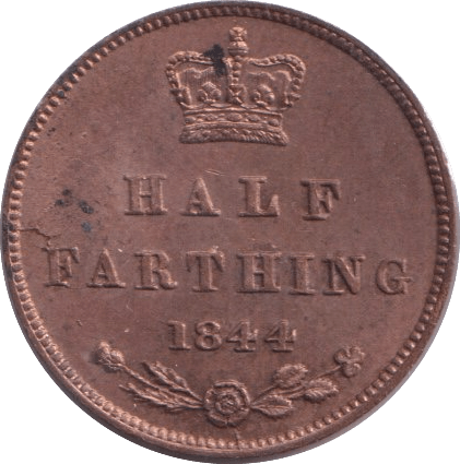 1844 HALF FARTHING ( UNC ) - Half Farthing - Cambridgeshire Coins