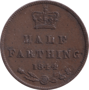 1844 HALF FARTHING ( VF ) - Half Farthing - Cambridgeshire Coins