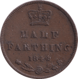 1844 HALF FARTHING ( VF ) - Half Farthing - Cambridgeshire Coins