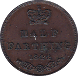 1844 HALF FARTHING - Half Farthing - Cambridgeshire Coins