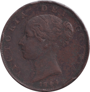 1844 HALFPENNY ( FINE ) - Halfpenny - Cambridgeshire Coins