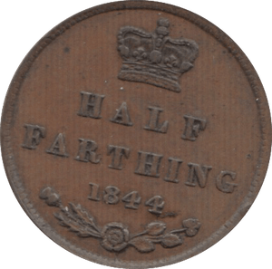 1844 ONE HALF FARTHING ( VF ) 4 - Half Farthing - Cambridgeshire Coins