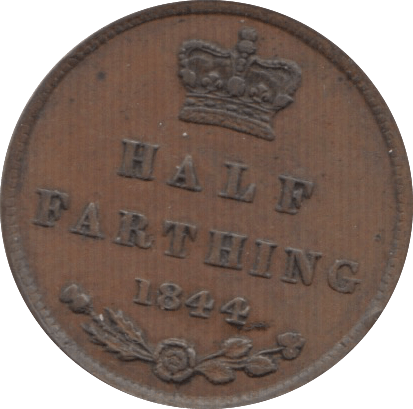 1844 ONE HALF FARTHING ( VF ) 4 - Half Farthing - Cambridgeshire Coins