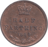 1844 ONE THIRD FARTHING ( UNC ) - One Third Farthing - Cambridgeshire Coins