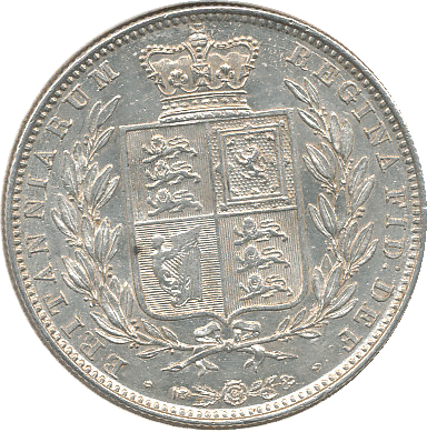 1844 HALFCROWN ( UNC ) - Halfcrown - Cambridgeshire Coins