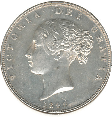 1844 HALFCROWN ( UNC ) - Halfcrown - Cambridgeshire Coins