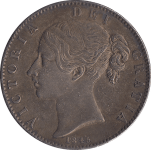 1845 CROWN ( EF ) CINQUEFOIL - Crown - Cambridgeshire Coins