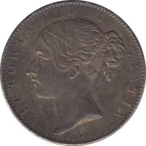 1845 CROWN ( EF ) - Crown - Cambridgeshire Coins