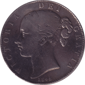 1845 CROWN ( FINE ) - Crown - Cambridgeshire Coins