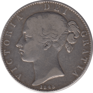 1845 CROWN ( FINE ) - CROWN - Cambridgeshire Coins