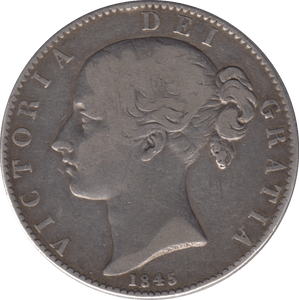 1845 CROWN ( FINE ) - CROWN - Cambridgeshire Coins