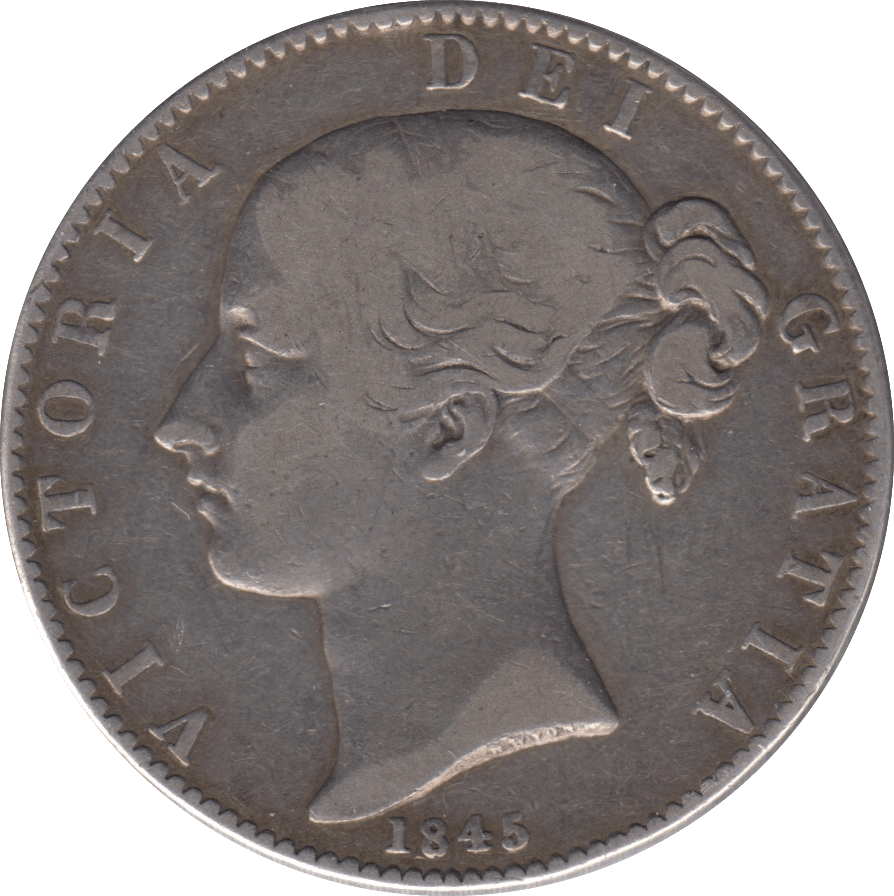 1845 CROWN ( FINE ) - CROWN - Cambridgeshire Coins