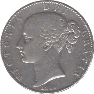 1845 CROWN ( FINE ) VIII - Crown - Cambridgeshire Coins