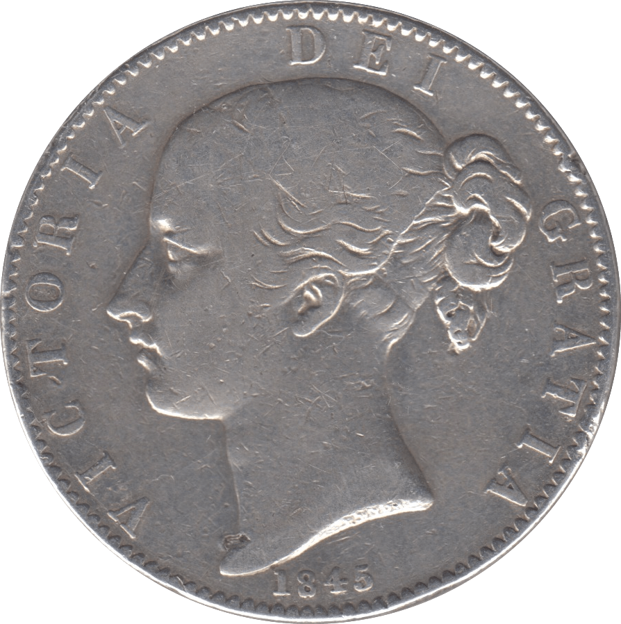 1845 CROWN ( FINE ) VIII - Crown - Cambridgeshire Coins