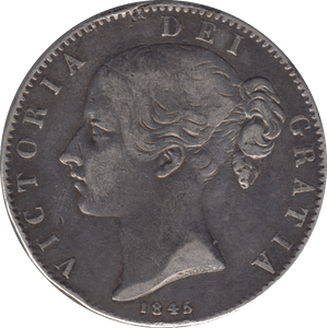 1845 CROWN ( VF ) 6 - Crown - Cambridgeshire Coins