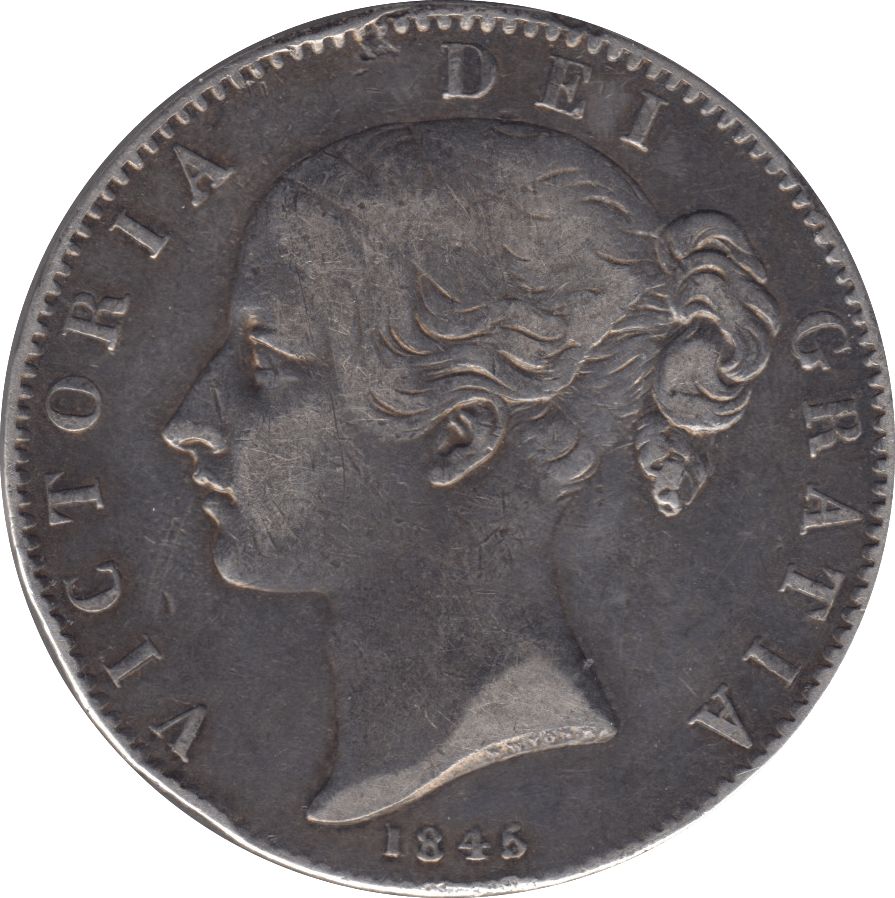 1845 CROWN ( VF ) 6 - Crown - Cambridgeshire Coins