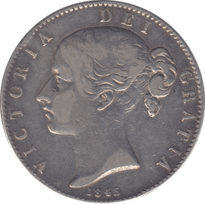 1845 CROWN ( VF ) - Crown - Cambridgeshire Coins