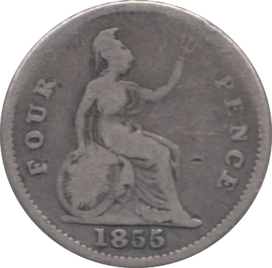 1845 FOURPENCE ( FAIR ) 2 - Fourpence - Cambridgeshire Coins