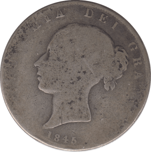 1845 HALFCROWN ( FAIR ) 7 - Halfcrown - Cambridgeshire Coins