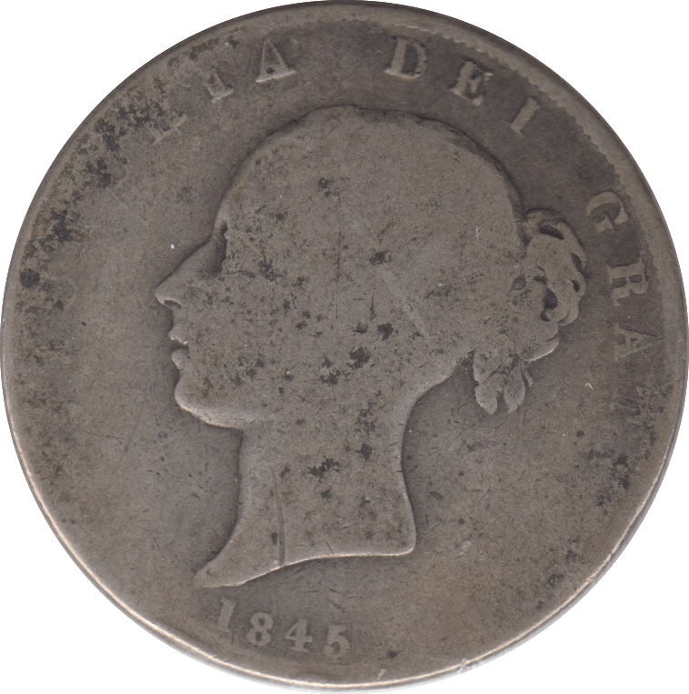 1845 HALFCROWN ( FAIR ) 7 - Halfcrown - Cambridgeshire Coins