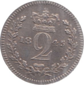 1845 MAUNDY TWOPENCE ( AUNC ) - Maundy Coins - Cambridgeshire Coins