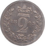 1845 MAUNDY TWOPENCE ( AUNC ) - Maundy Coins - Cambridgeshire Coins
